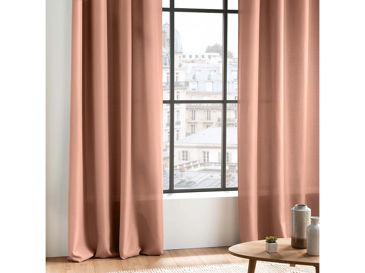Rideau à Passants "Essentiel" 140x260cm Rose Blush
