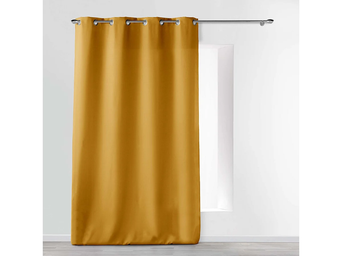 Rideau à Œillets "Essentiel" 140x260cm Ocre