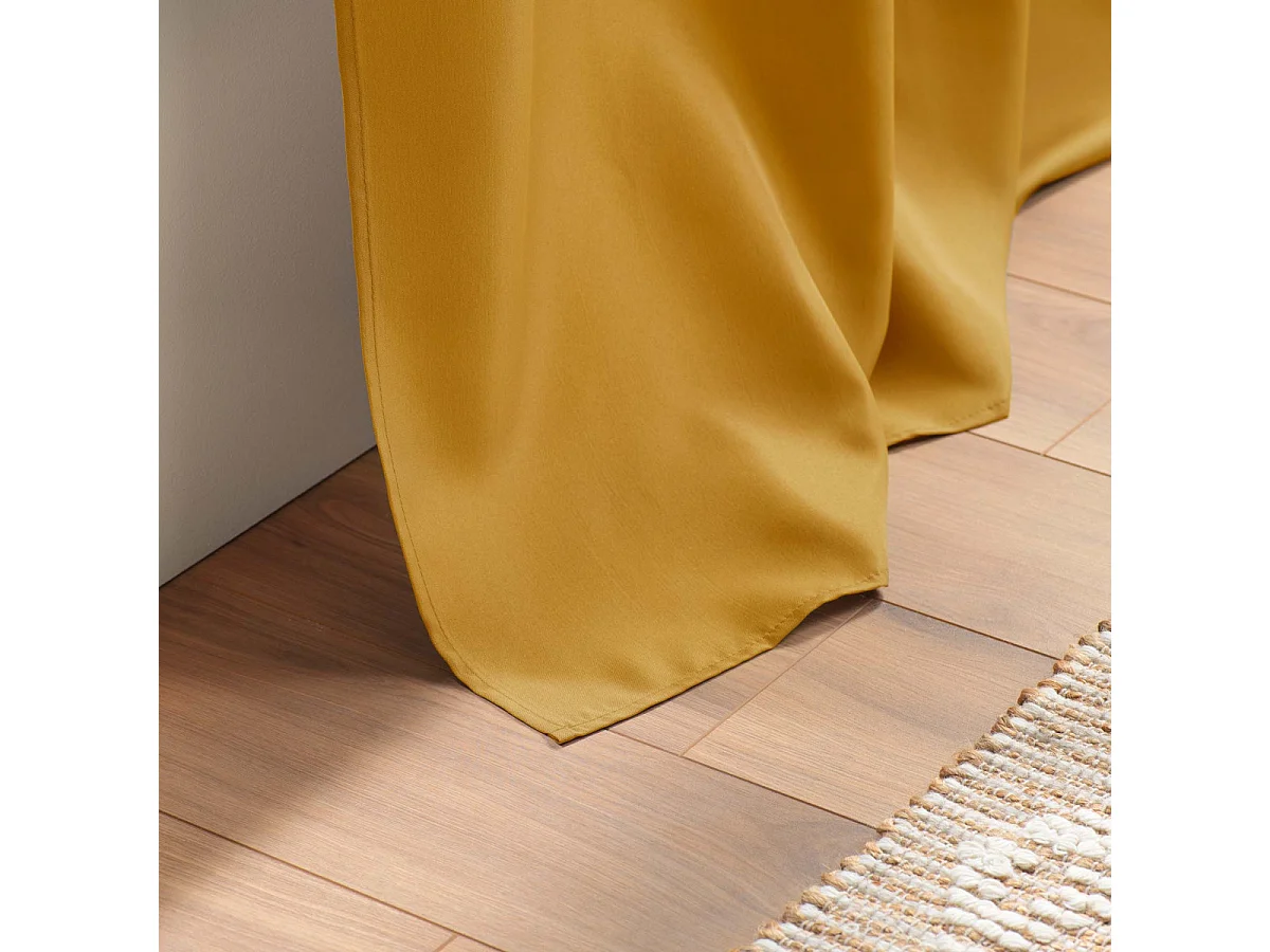 Rideau à Œillets "Essentiel" 140x260cm Ocre