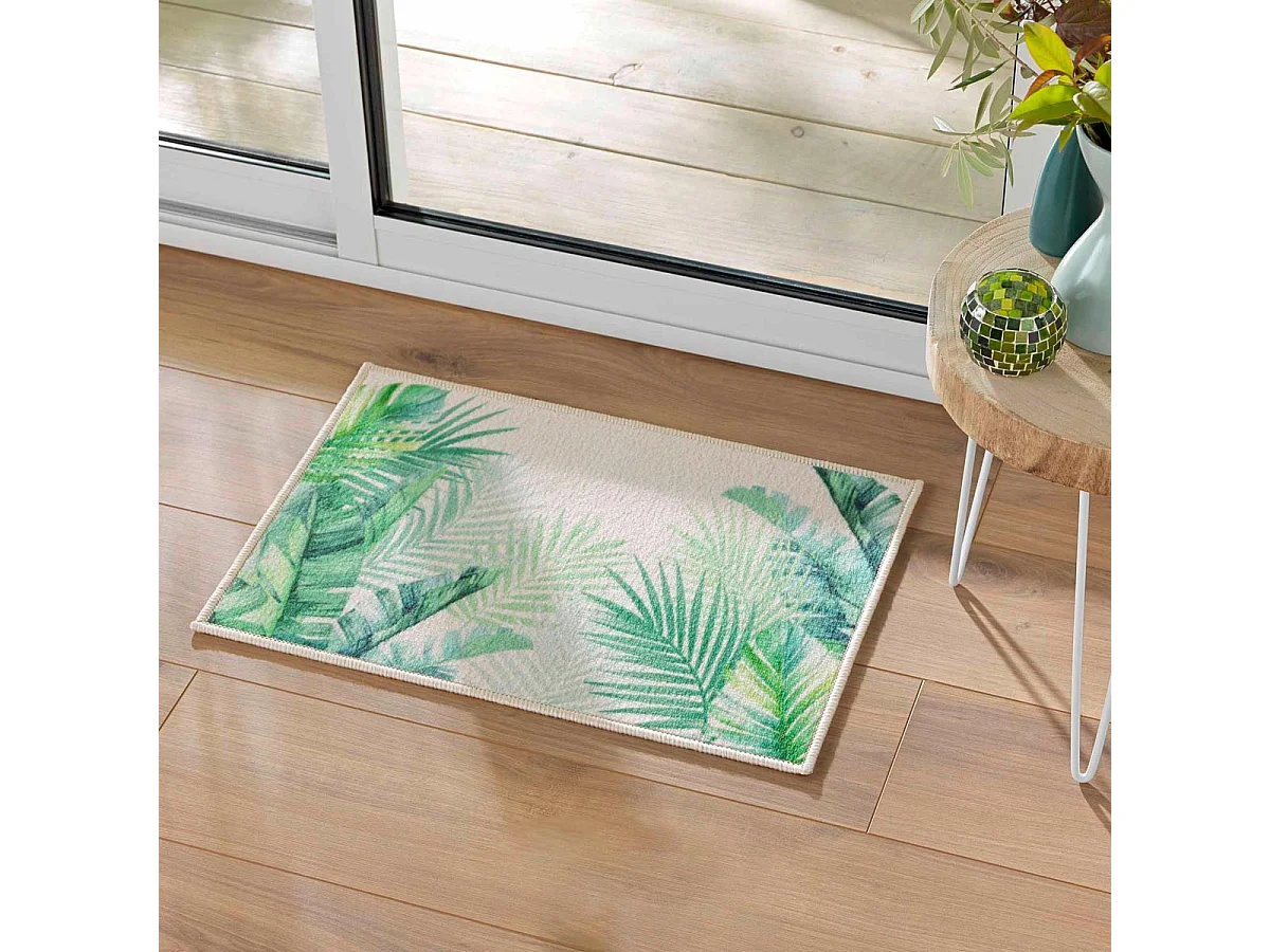 Tapis Déco Imprimé "Native" 40x60cm Vert