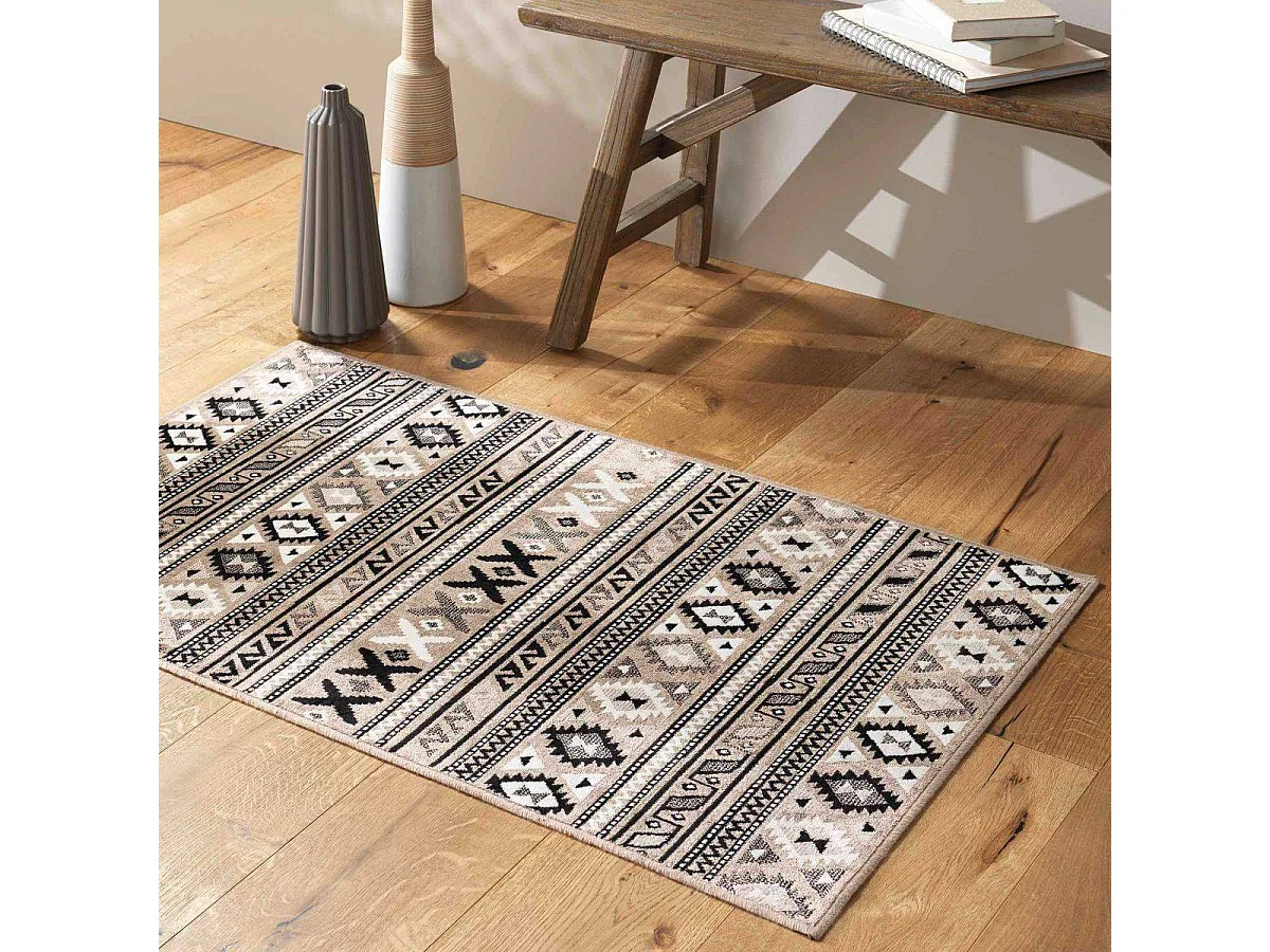 Tapis Déco "Sakari" 68x110cm Taupe