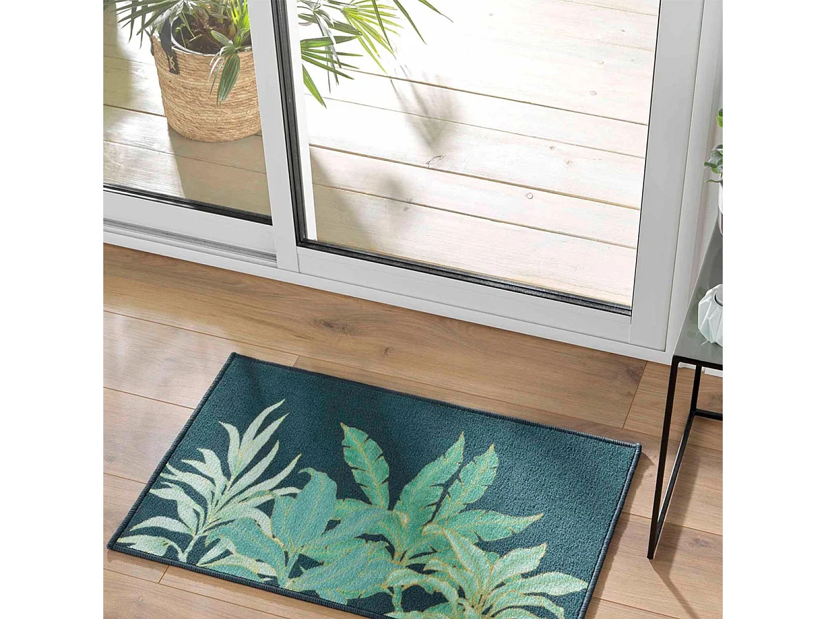 Tapis Déco Imprimé "Vayana" 50x80cm Vert