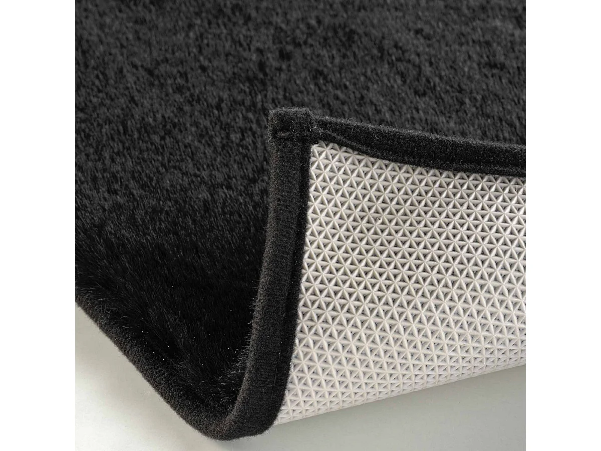 Tapis Imitation Fourrure "Feline" 120x170cm Noir