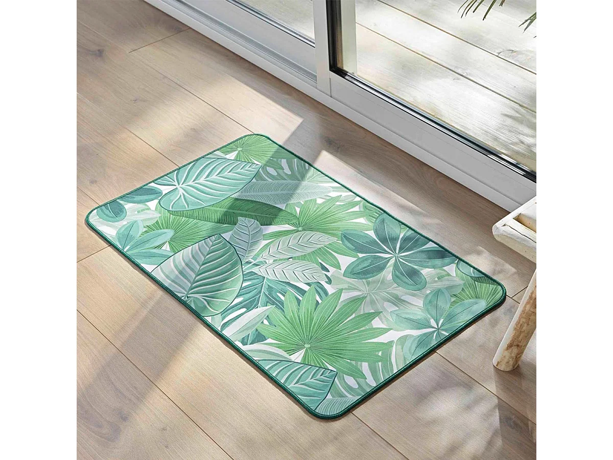 Tapis Déco Imprimé "Ardenia" 45x75cm Vert