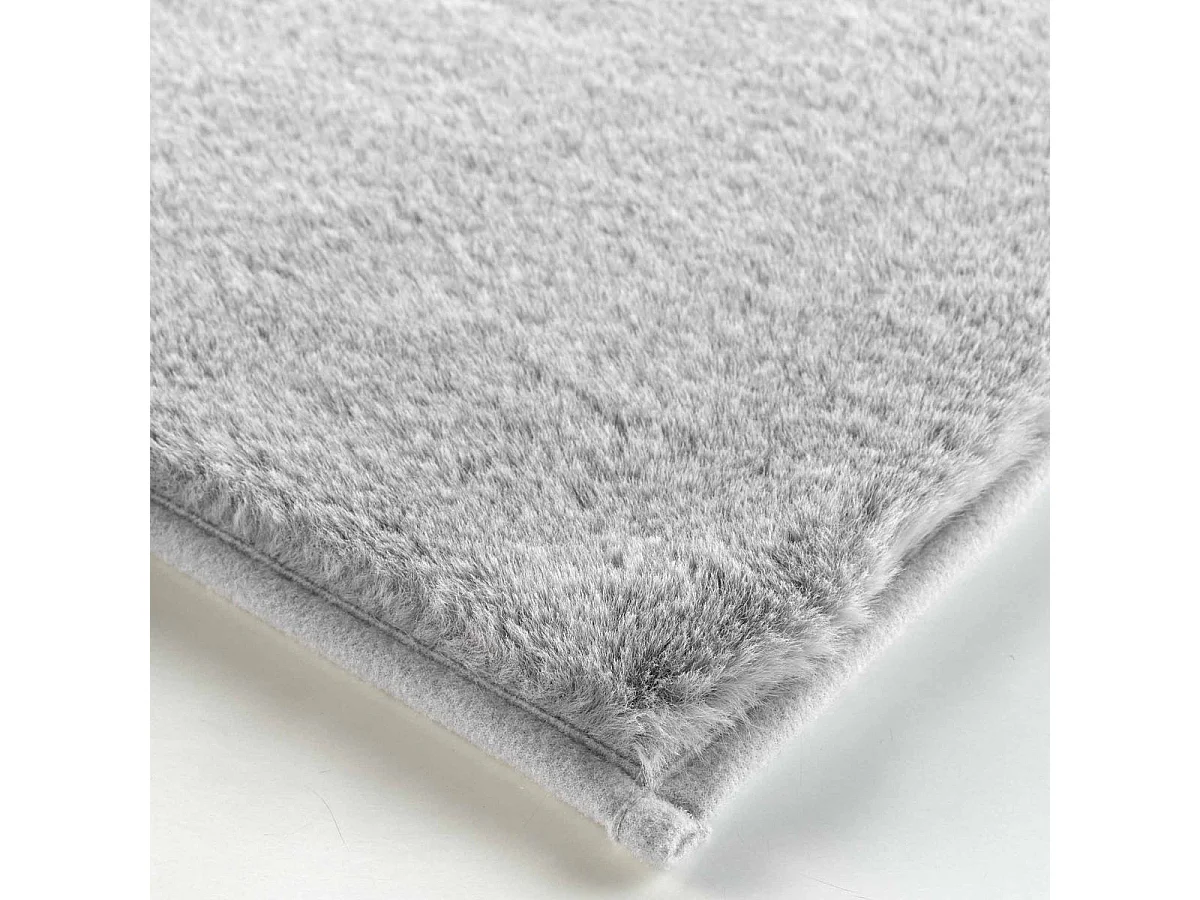 Tapis Imitation Fourrure "Feline" 120x170cm Gris