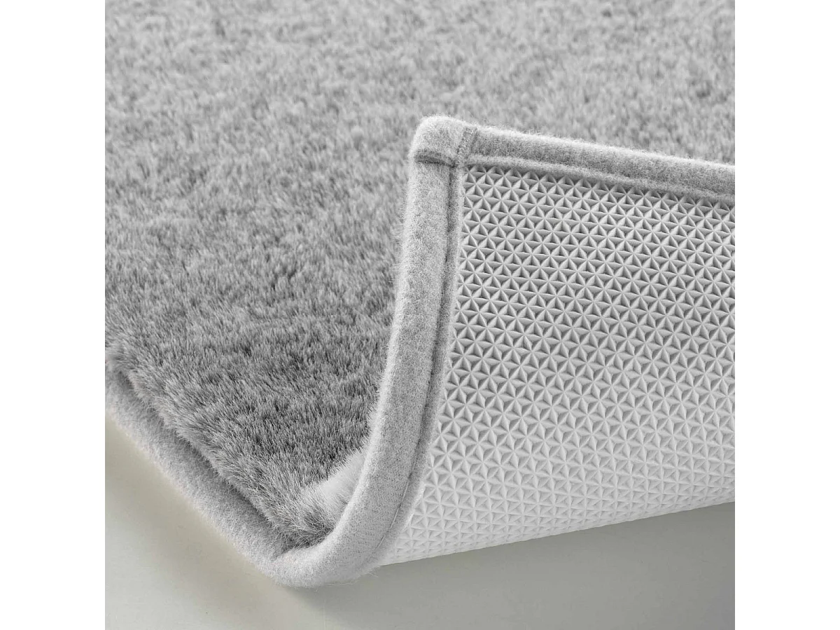Tapis Imitation Fourrure "Feline" 120x170cm Gris