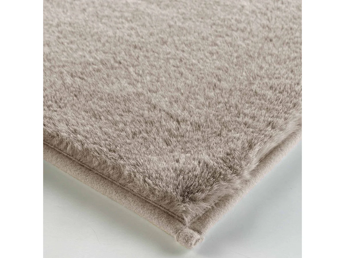 Tapis Imitation Fourrure "Feline" 60x90cm Taupe