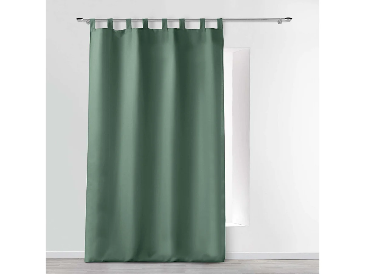 Rideau à Passants "Essentiel" 140x260cm Vert Cèdre