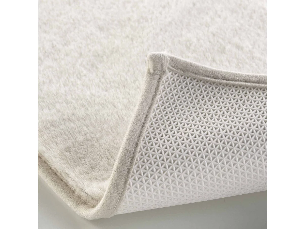 Tapis Imitation Fourrure "Feline" 60x90cm Naturel