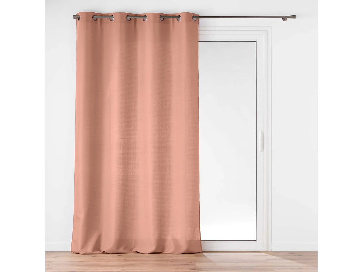 Rideau Uni à Œillets "Soline" 140x280cm Rose Blush