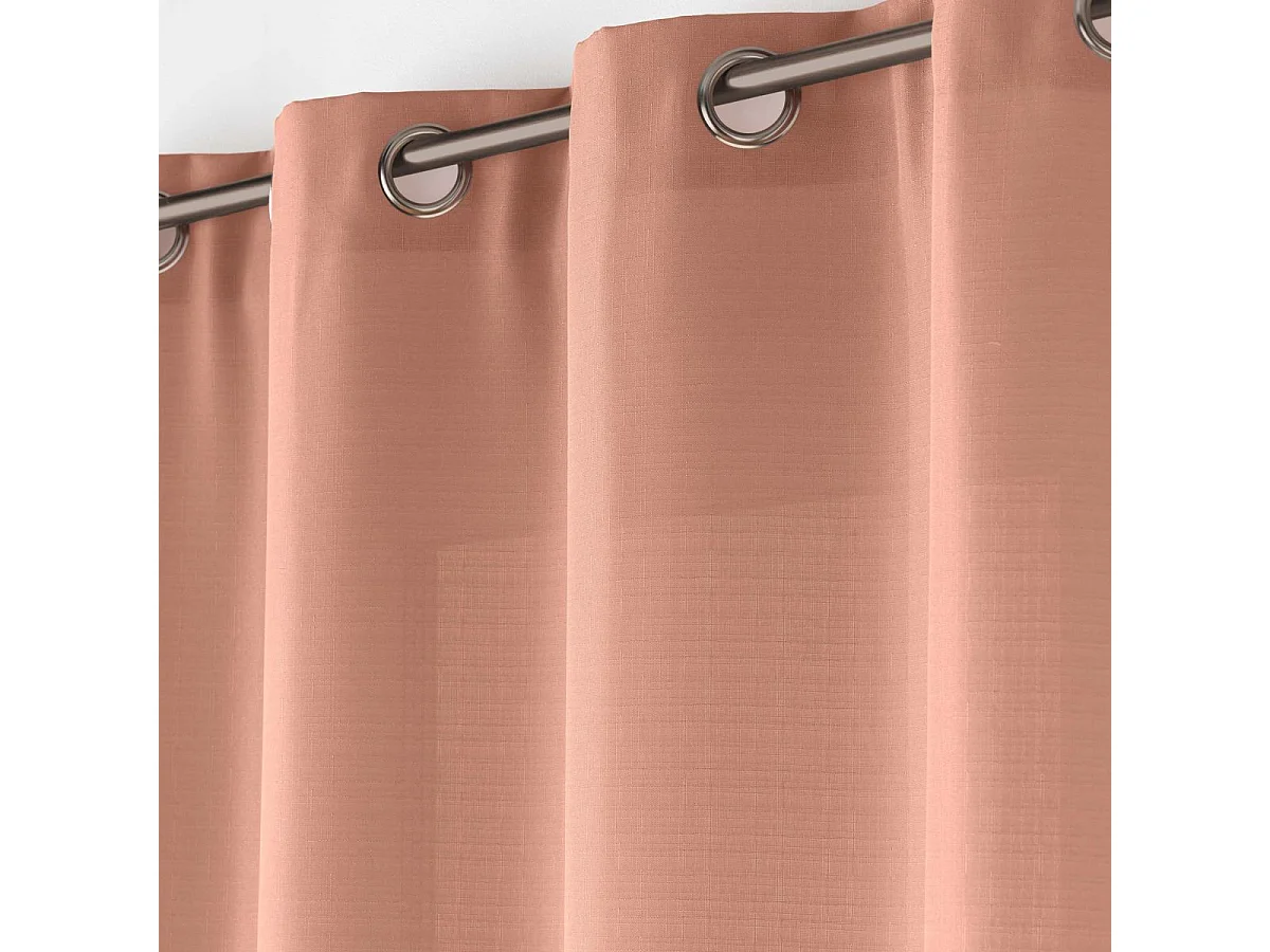 Rideau Uni à Œillets "Soline" 140x280cm Rose Blush