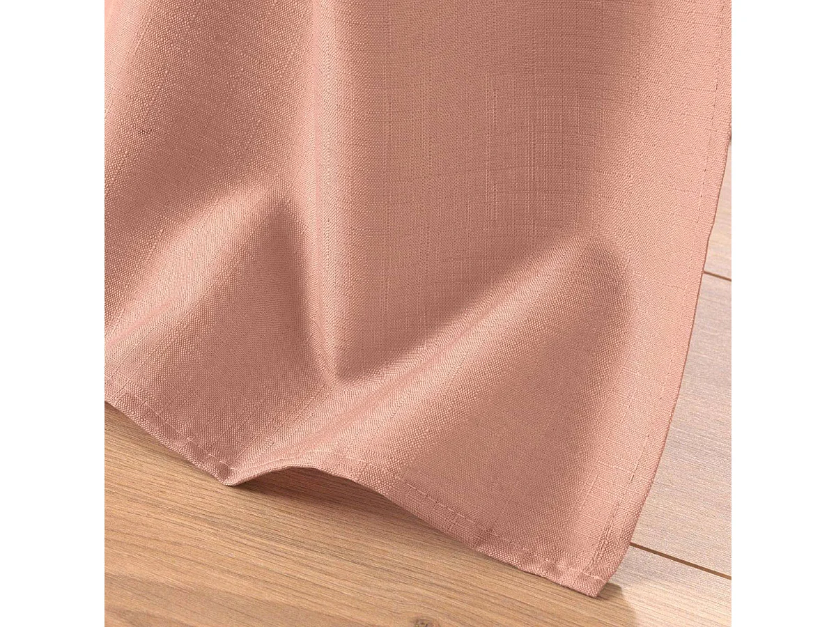 Rideau Uni à Œillets "Soline" 140x280cm Rose Blush