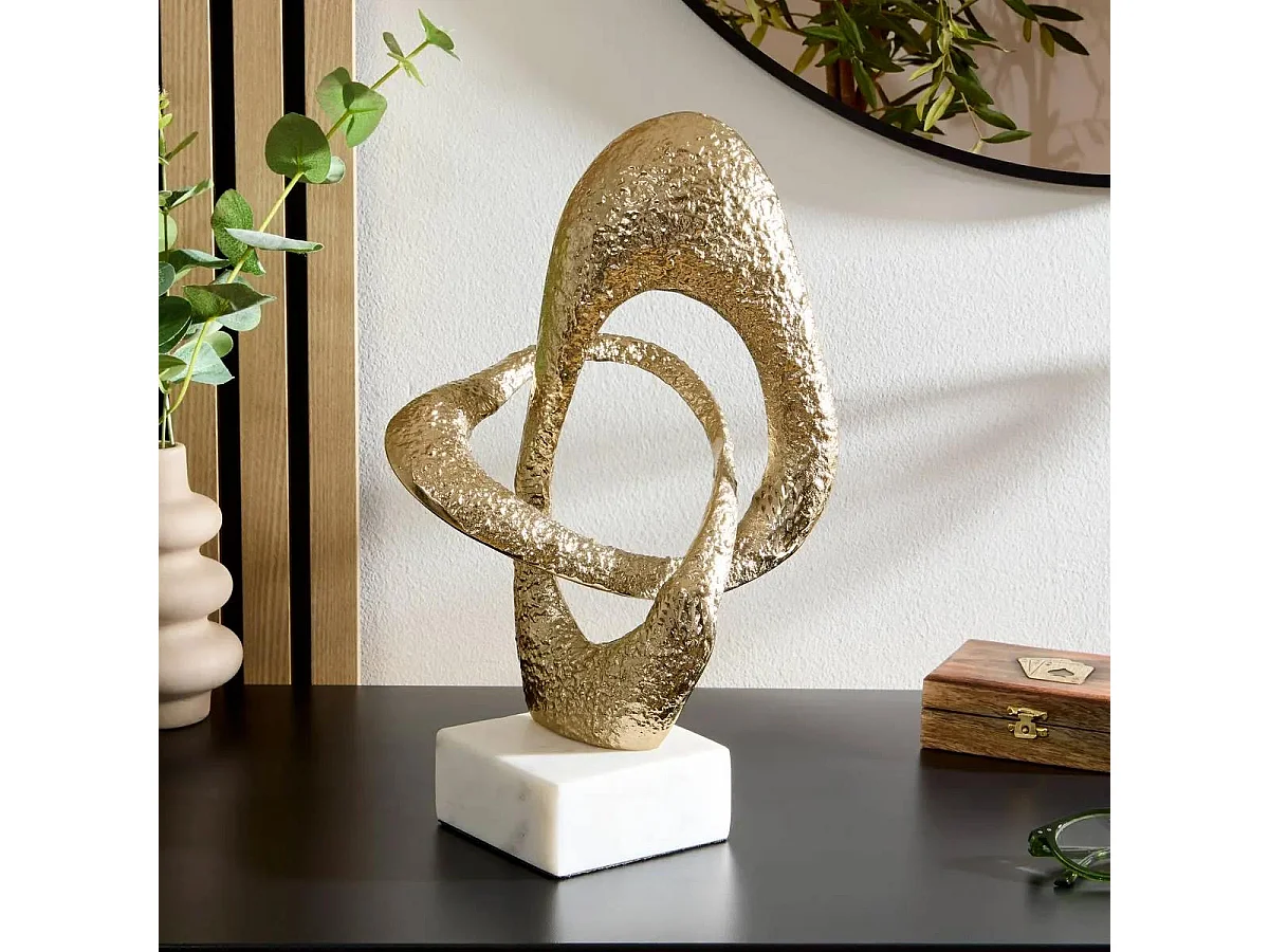 Forme Organique Déco "Dana" 34cm Doré