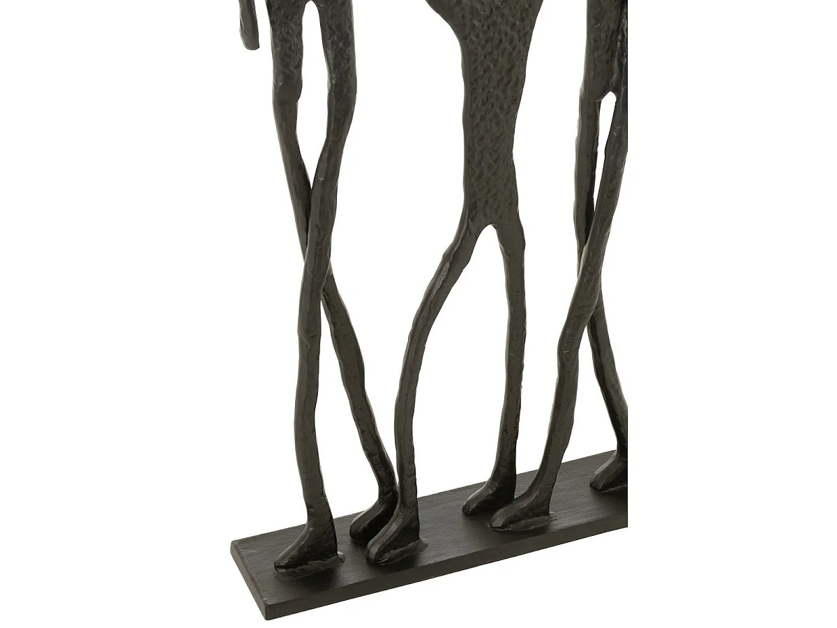 Statue Famille en Métal "Ensemble" 122cm Noir