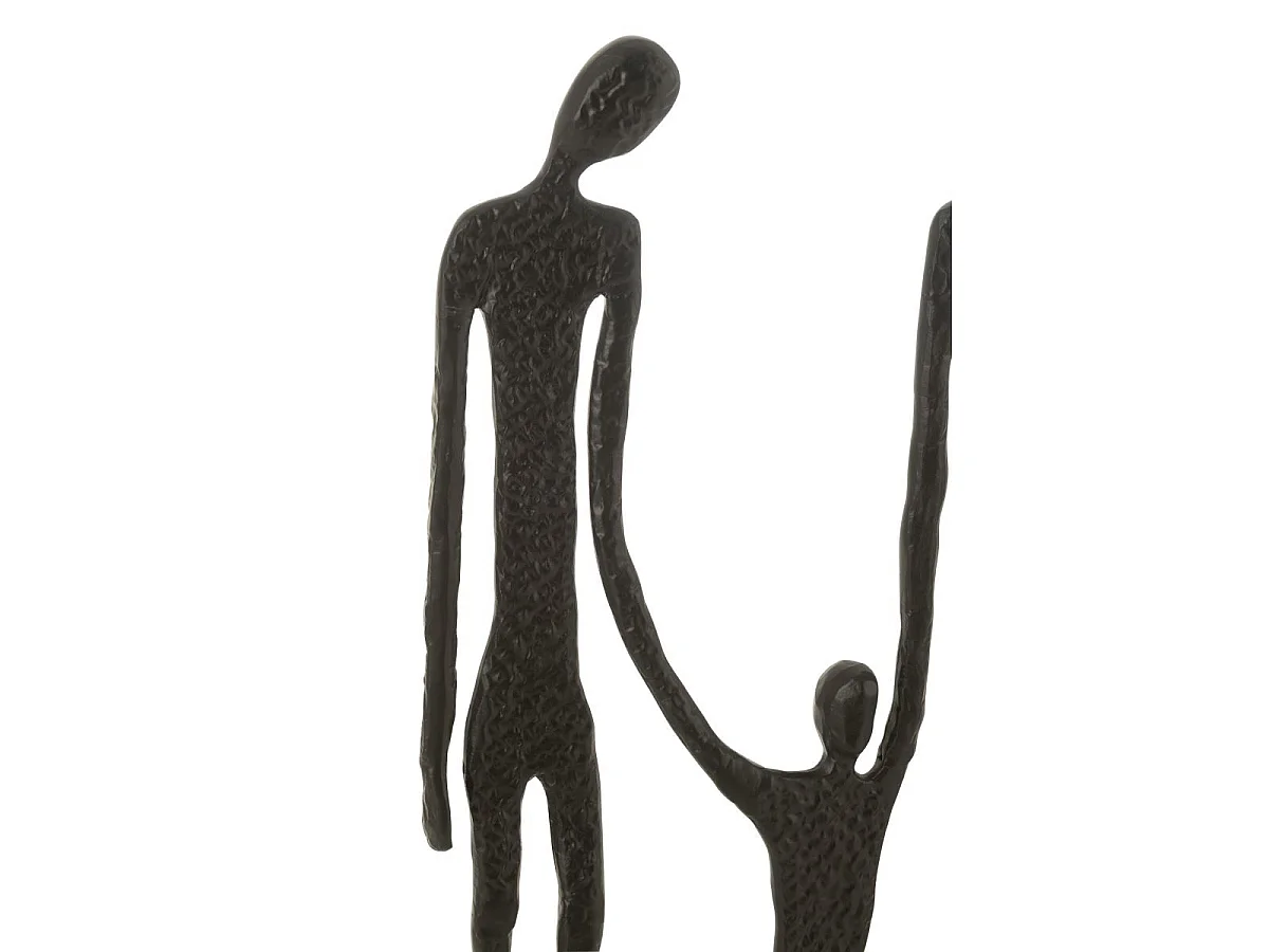 Statue Famille en Métal "Ensemble" 122cm Noir
