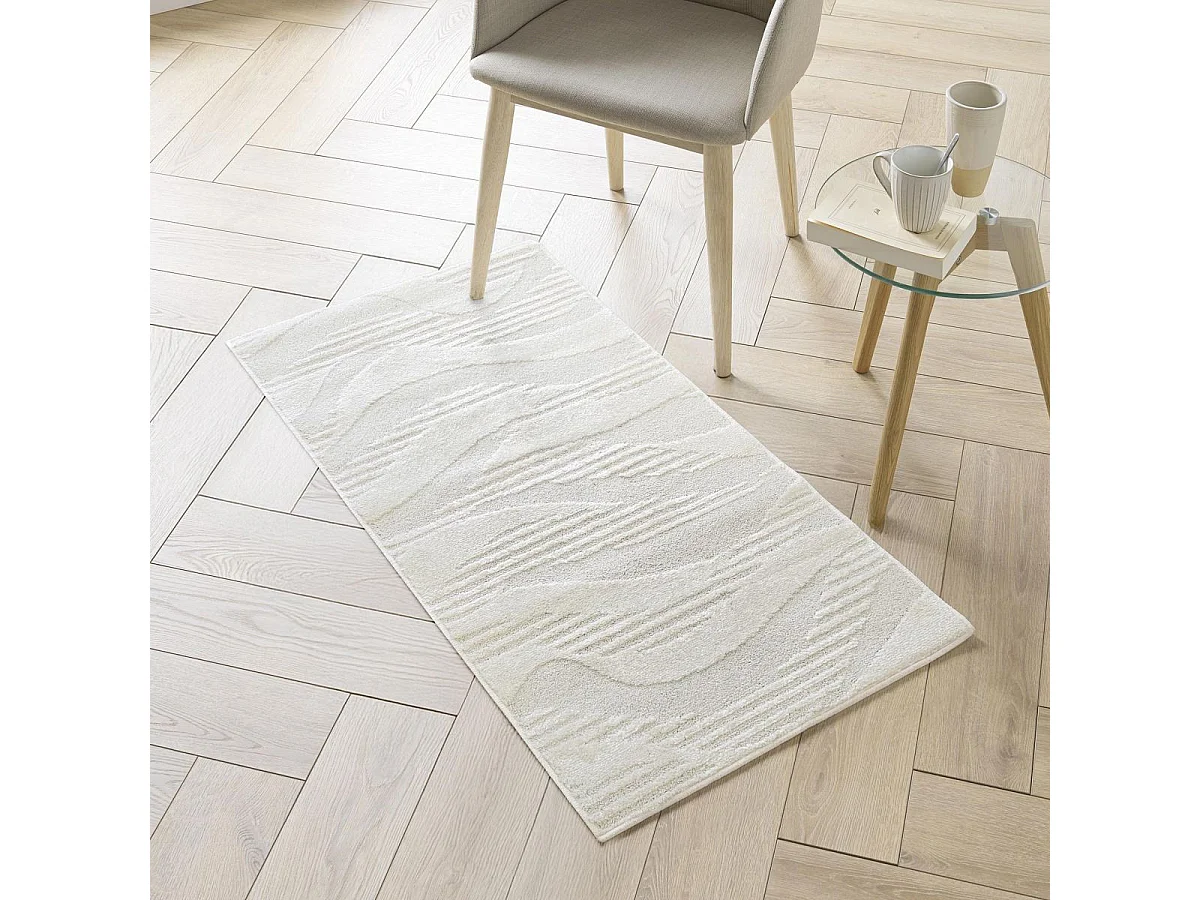 Tapis Déco en Relief "Jalisco" 60x110cm Naturel