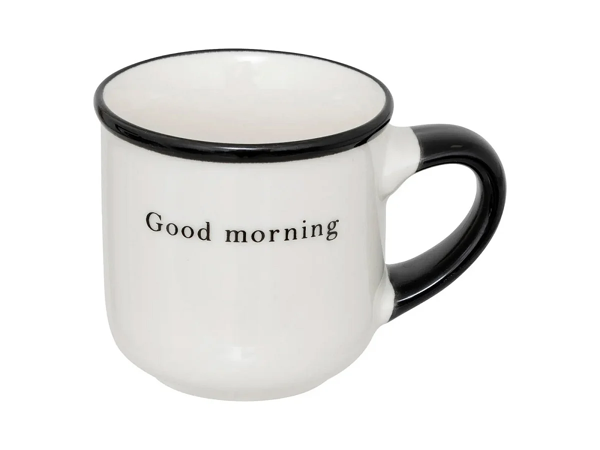 Lot de 6 Tasses à Café "Alix" 10cl Blanc & Noir
