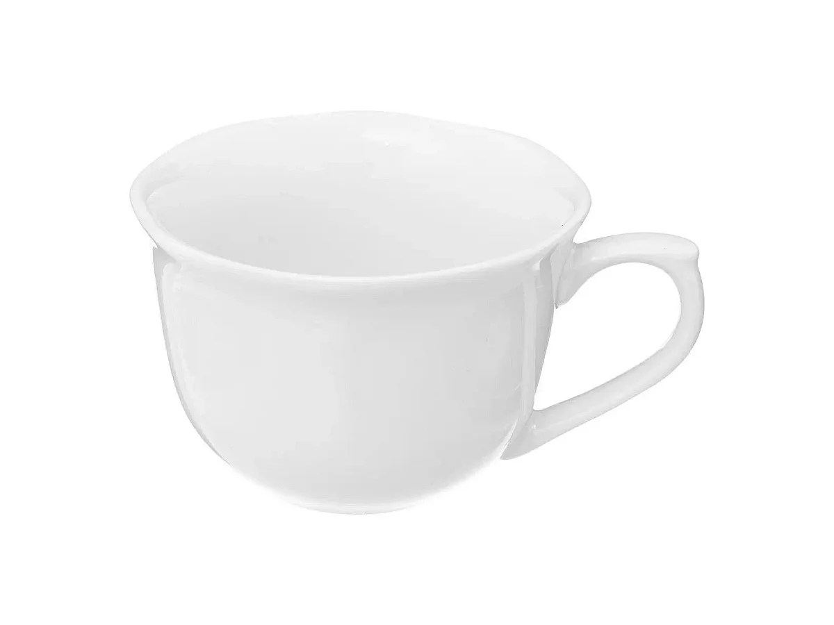 Lot de 6 Tasses & Sous Tasses "Alma" 23cl Blanc