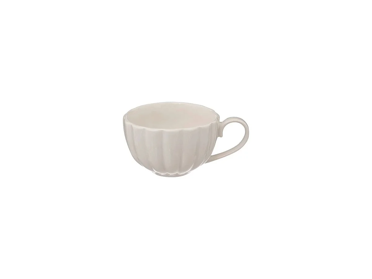 Lot de 6 Tasses & Sous-Tasses "Romy" 9cm Blanc