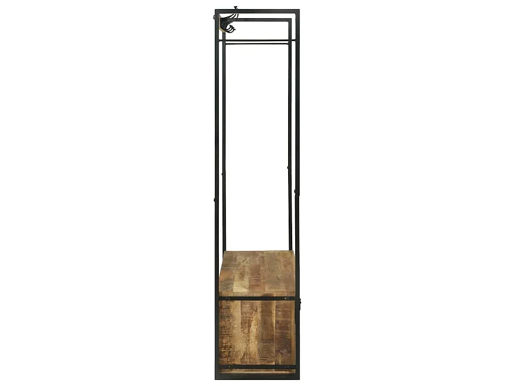 Porte-vêtements avec tiroir Marron Bois de manguier massif