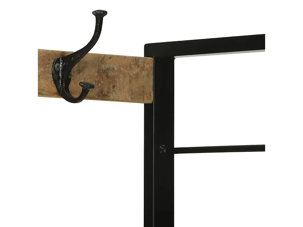 Porte-vêtements avec tiroir Marron Bois de manguier massif