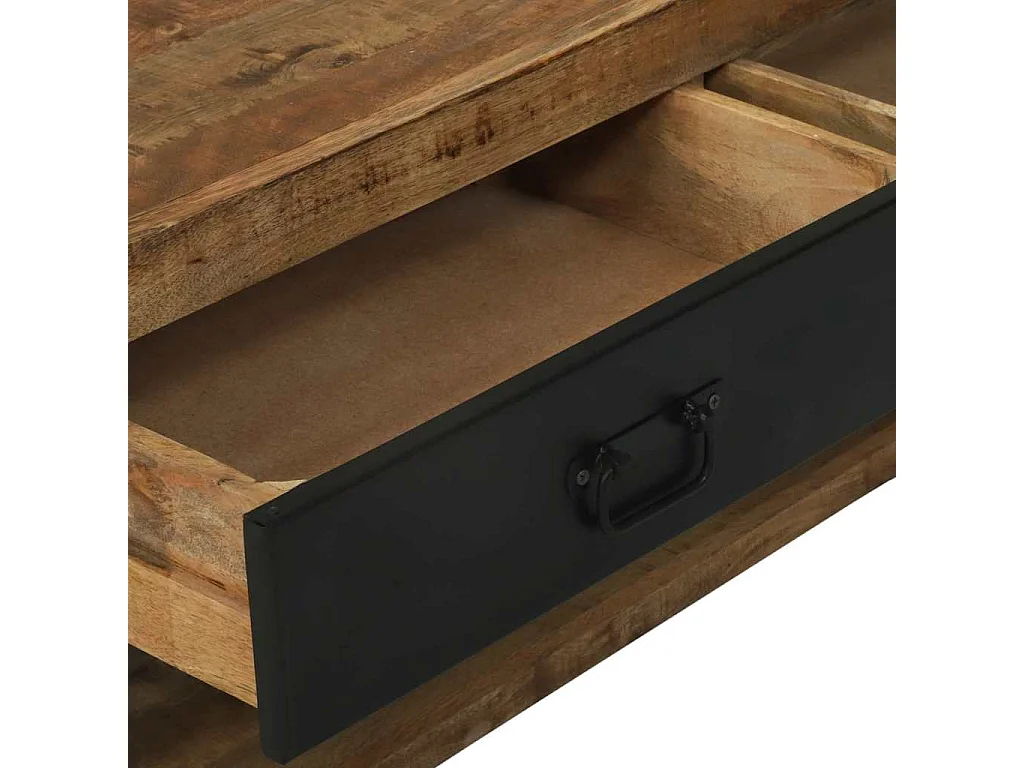 Porte-vêtements avec tiroir Marron Bois de manguier massif