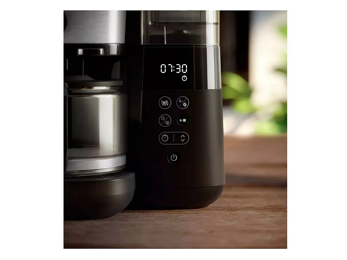 Philips Cafetière filtre avec broyeur intégré 10 tasses 1000w noir - HD7900/01