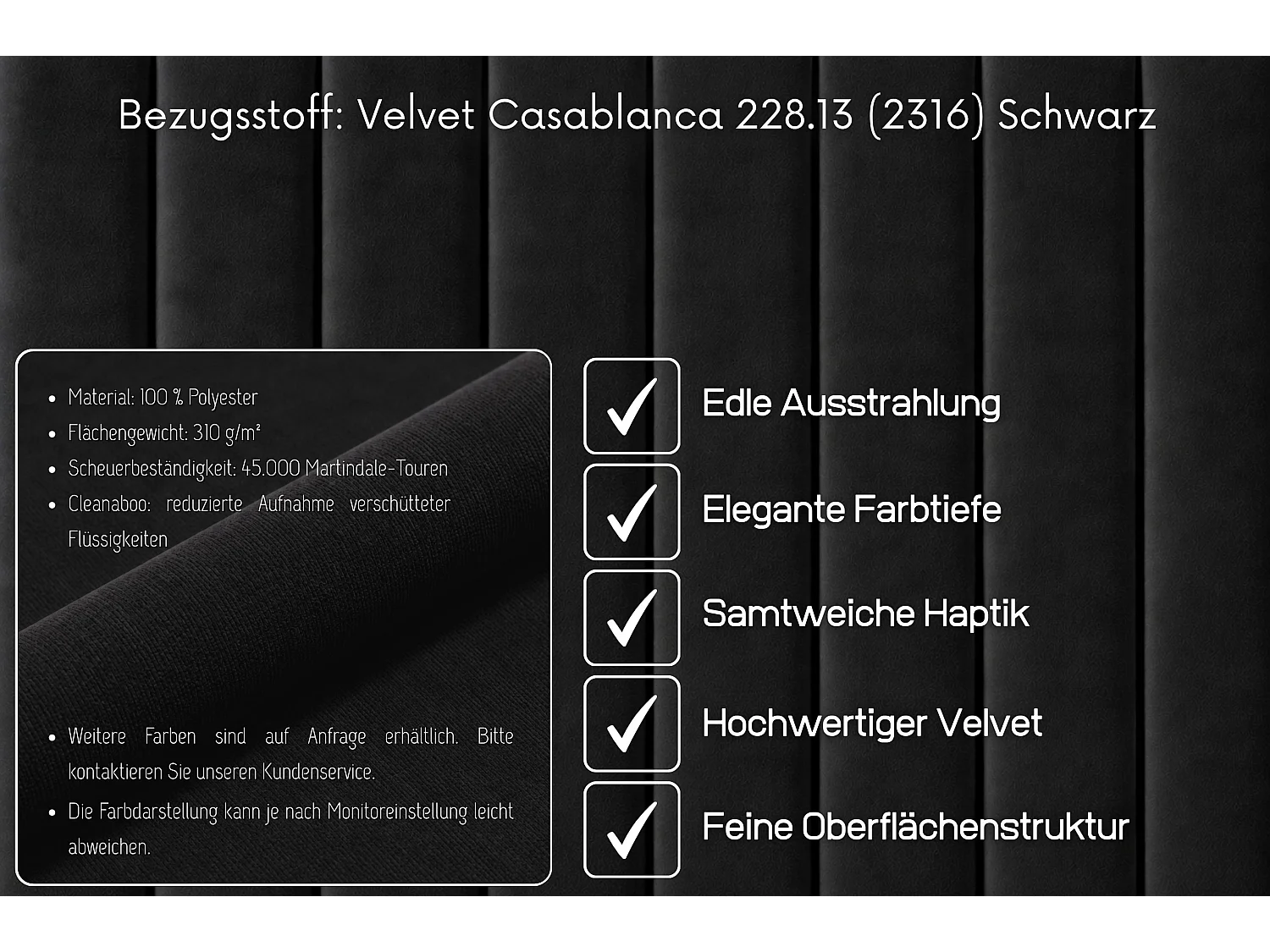 MASSIVHOLZBETT Eyko BORA, 160/200, Buche - lackiert, Samt-Kopfteil Schwarz