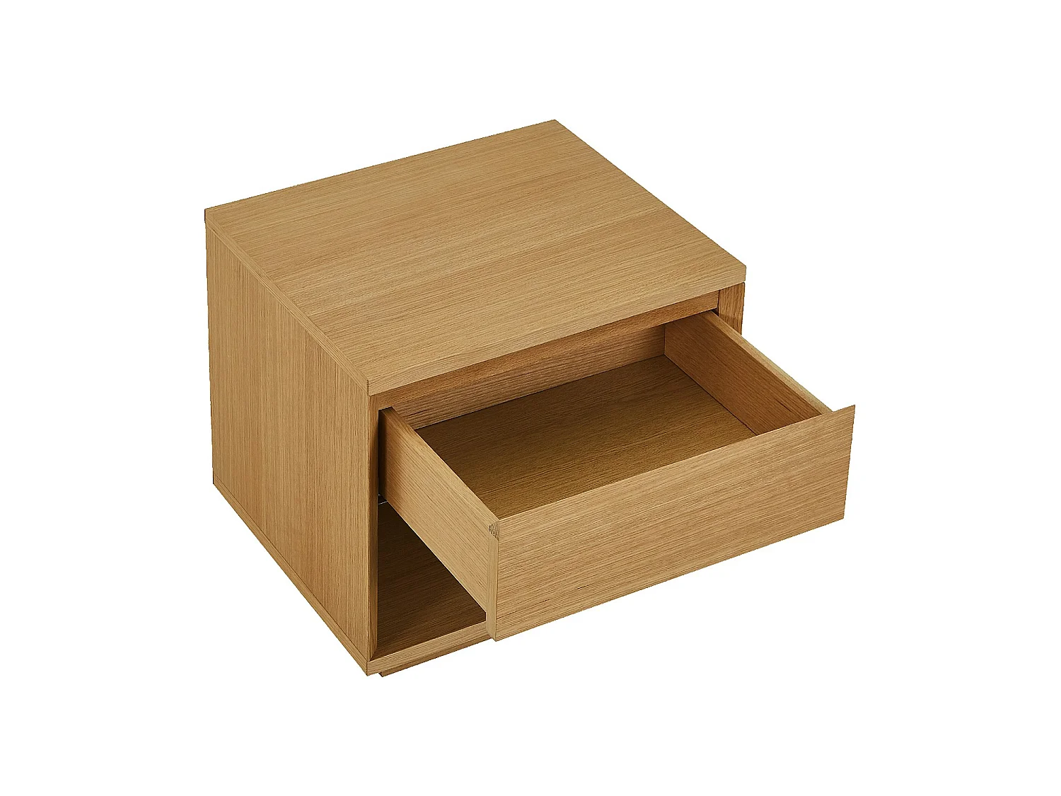 Habitat - Table de chevet 1 tiroir en chêne - Naturel - Hazo