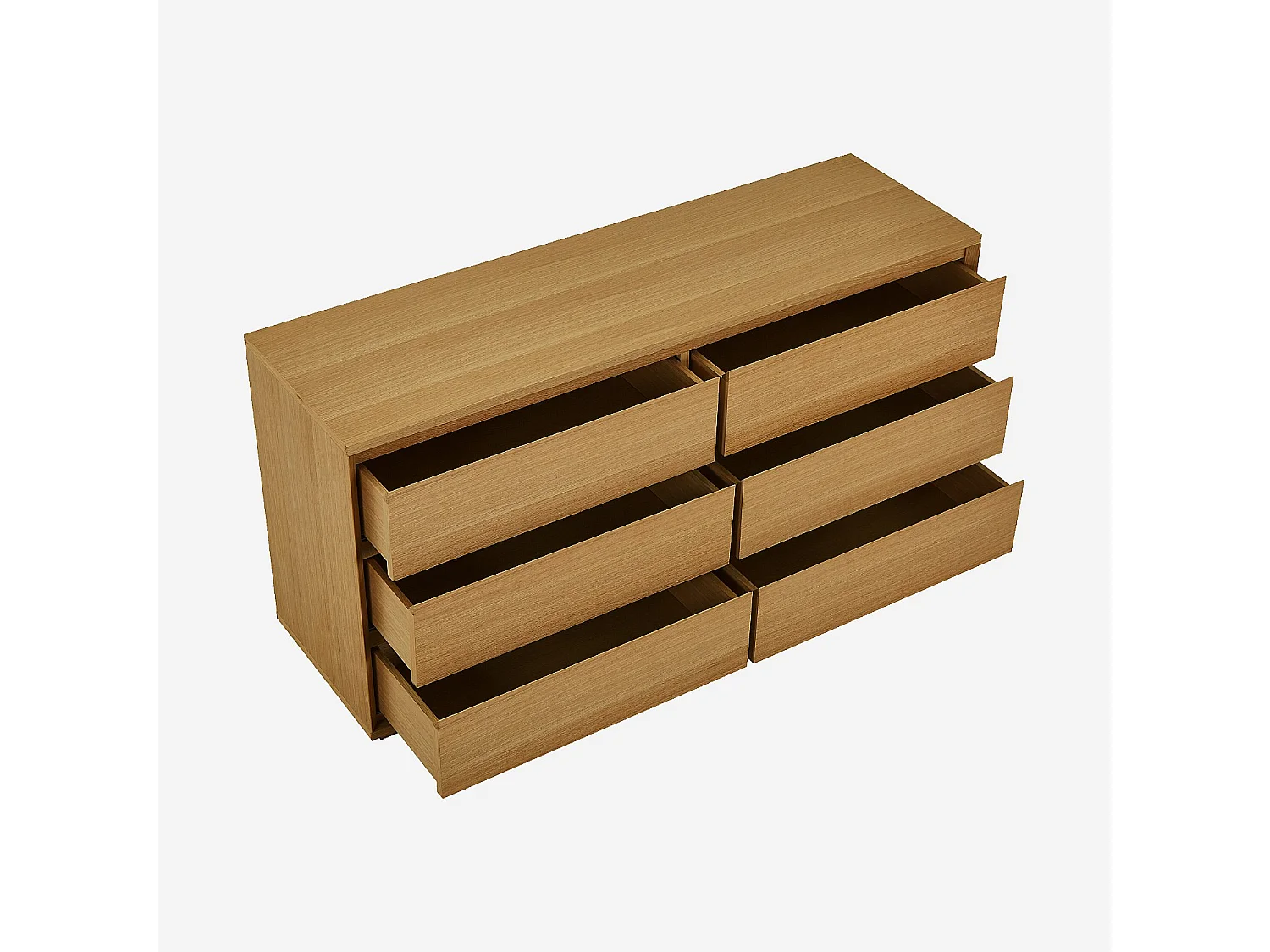 Habitat - Commode 6 tiroirs en chêne - Naturel - Hazo