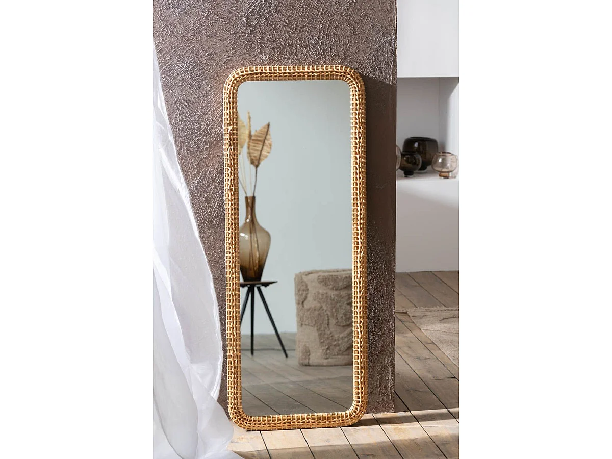 Miroir Mural Déco "Mariage du Sud" 122cm Naturel