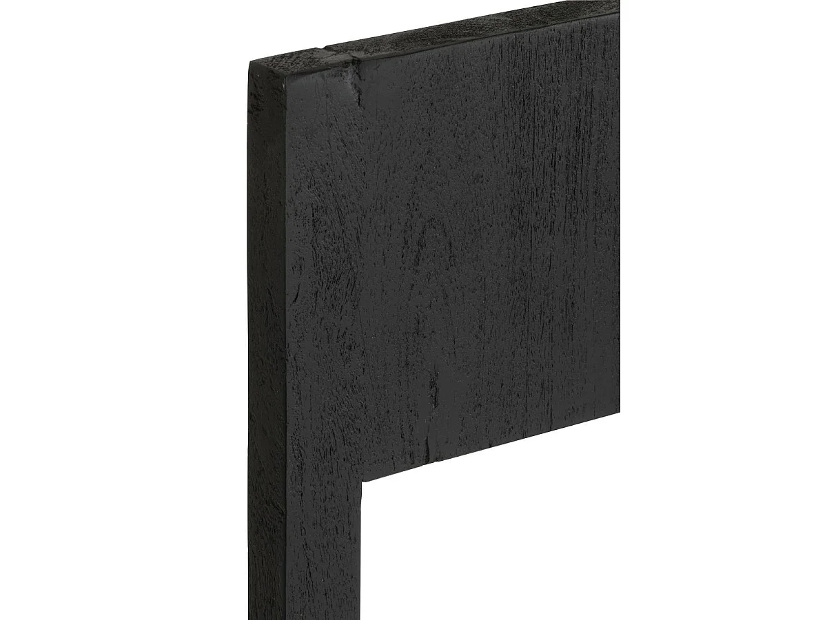Miroir Mural en Bois "Hiram" 90cm Noir