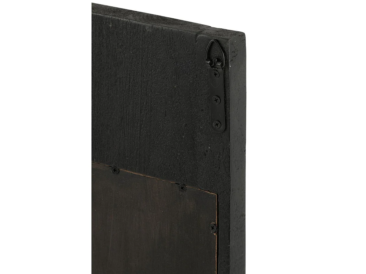Miroir Mural en Bois "Hiram" 90cm Noir
