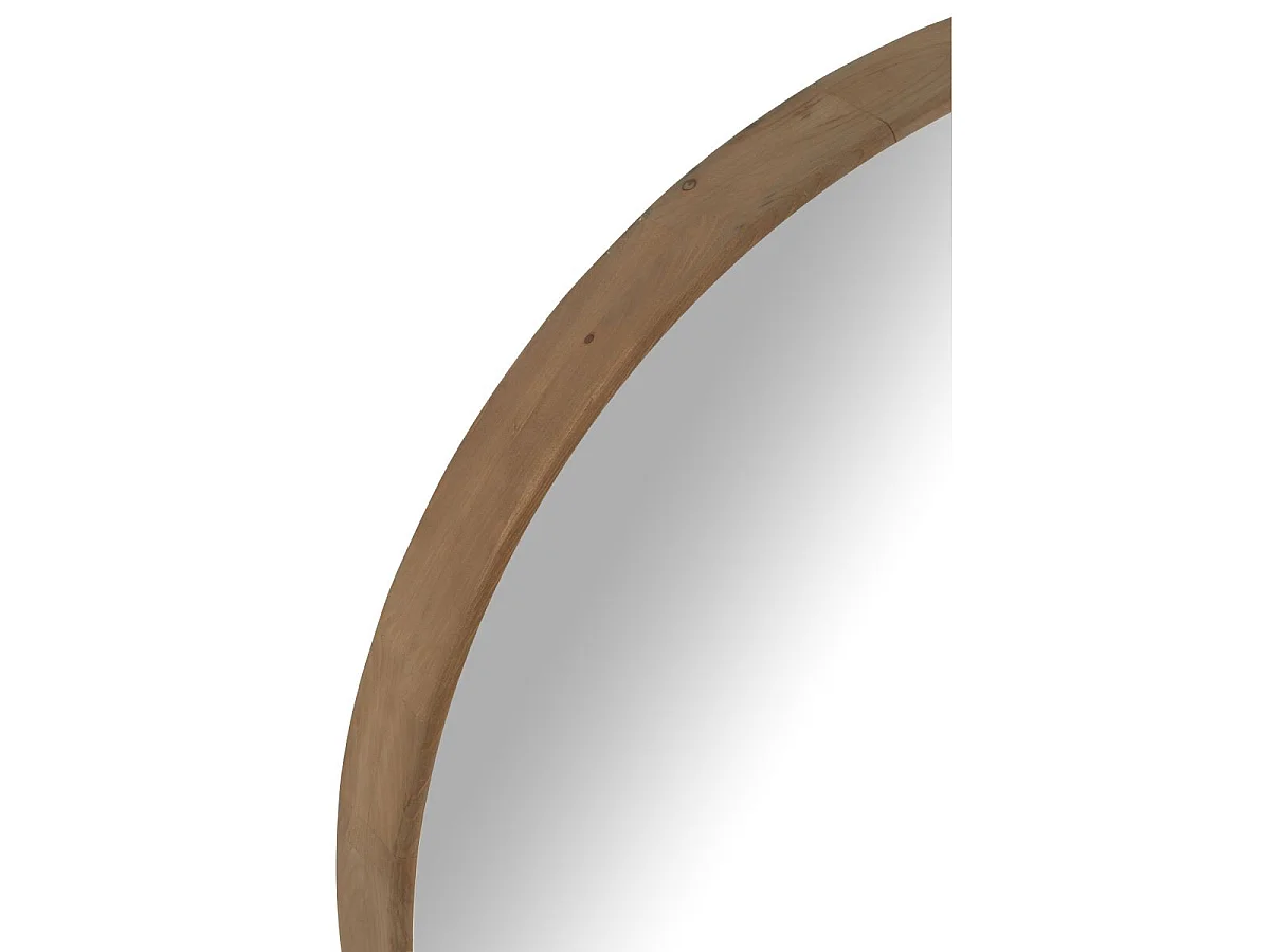Miroir Mural en Bois "Chalet" 91cm Naturel