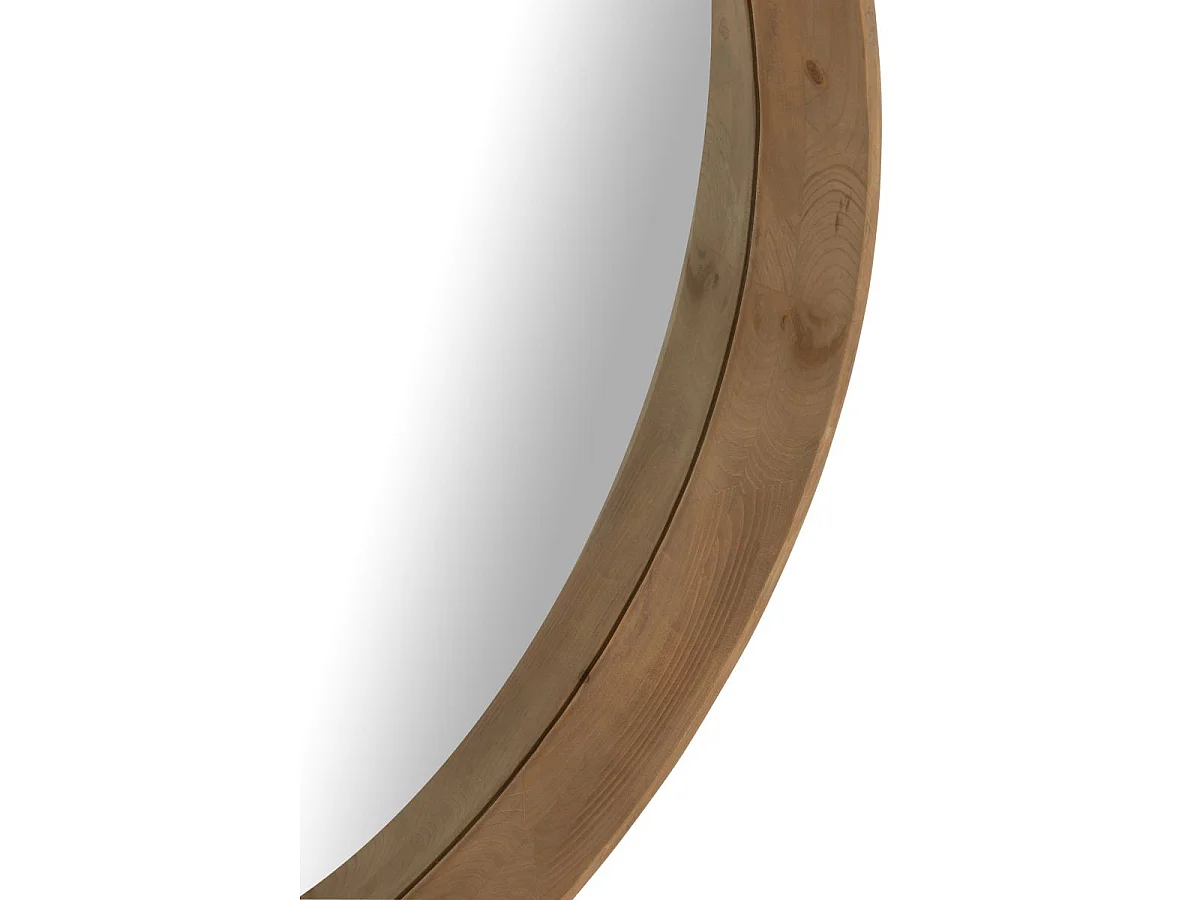 Miroir Mural en Bois "Chalet" 91cm Naturel