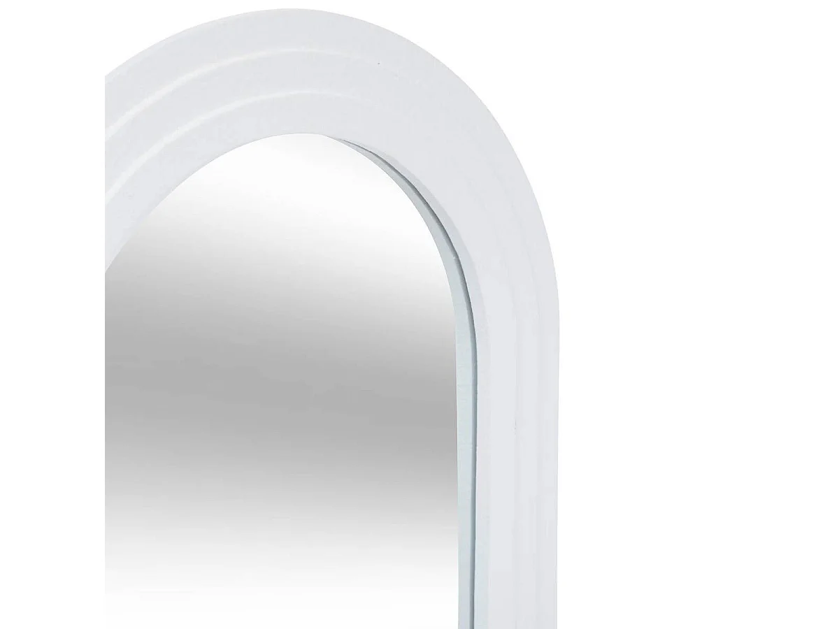 Miroir Mural en Bois "Emily" 55cm Blanc