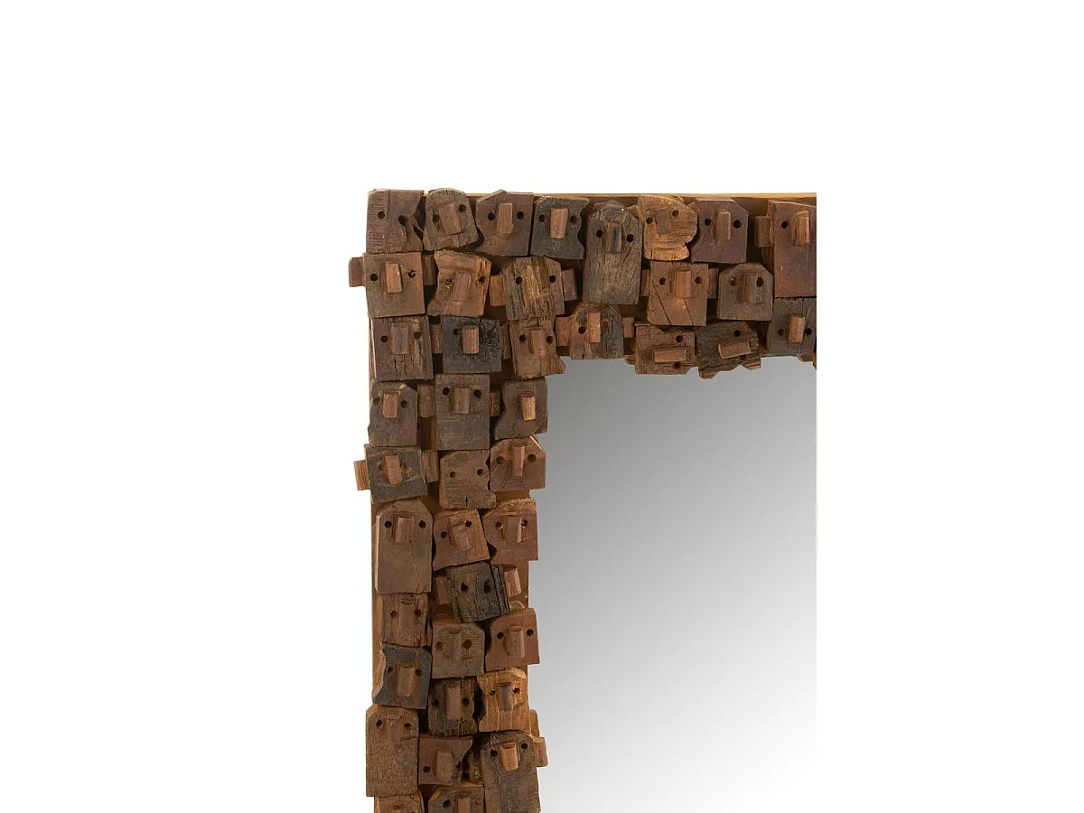 Miroir Mural en Bois "Syma" 90cm Marron
