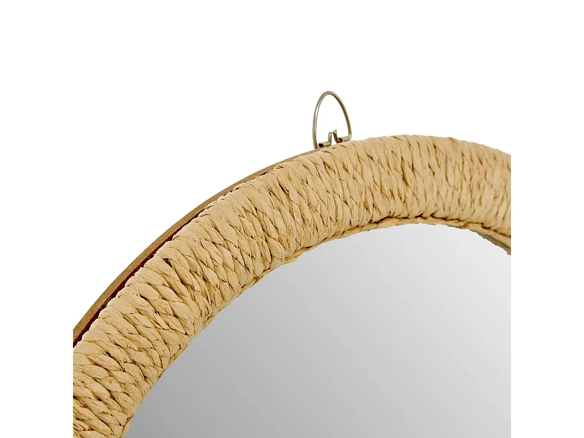 Lot de 3 Miroirs Ronds "Tilia" 40cm Naturel