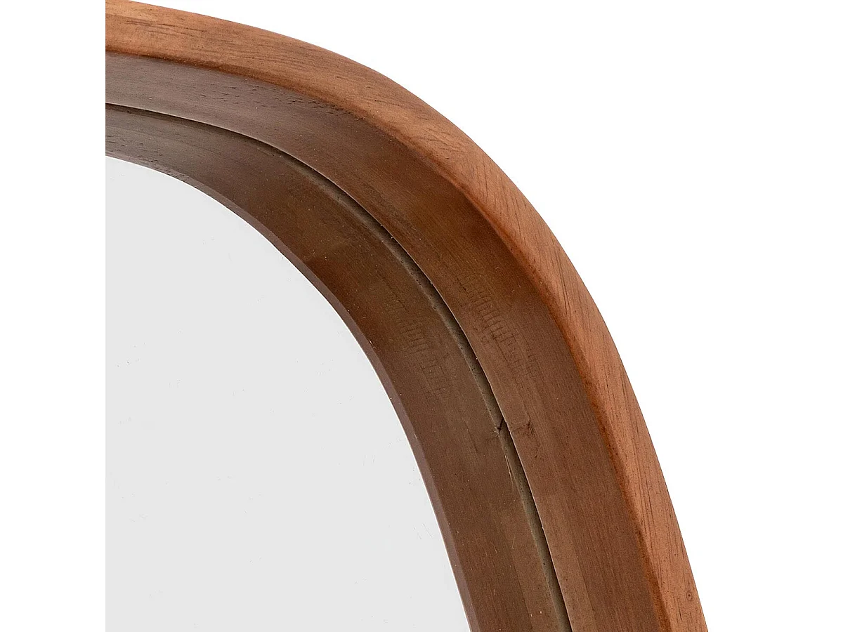 Miroir Mural Ovale "Jasna" 80cm Marron