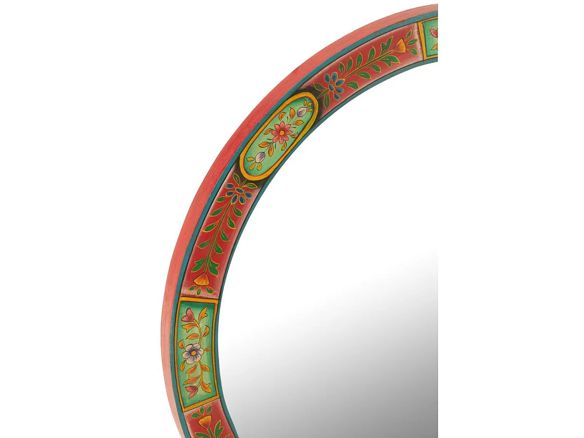 Miroir Mural Rond "Mumbai" 75cm Multicolore