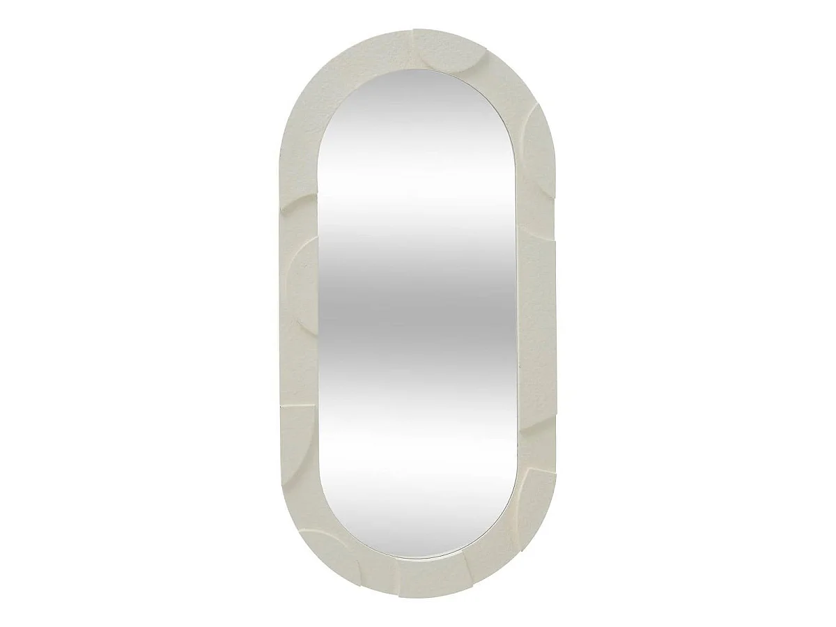 Lot de 3 Miroirs Muraux "Anny" 52cm Beige