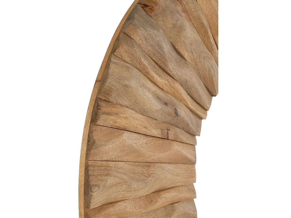 Miroir Mural Ovale en Bois "Curve" 152cm Naturel
