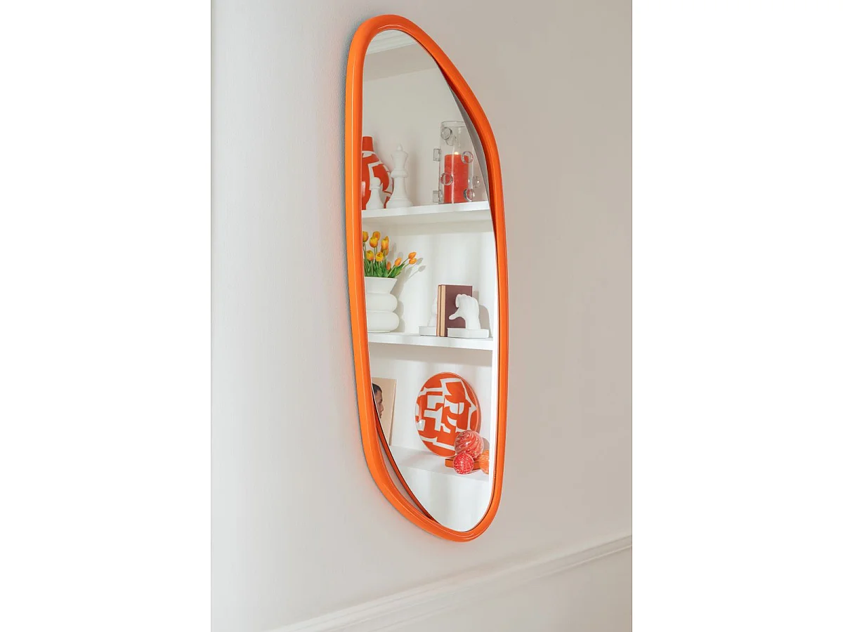 Miroir Mural Irrégulier "Dewey" 120cm Orange