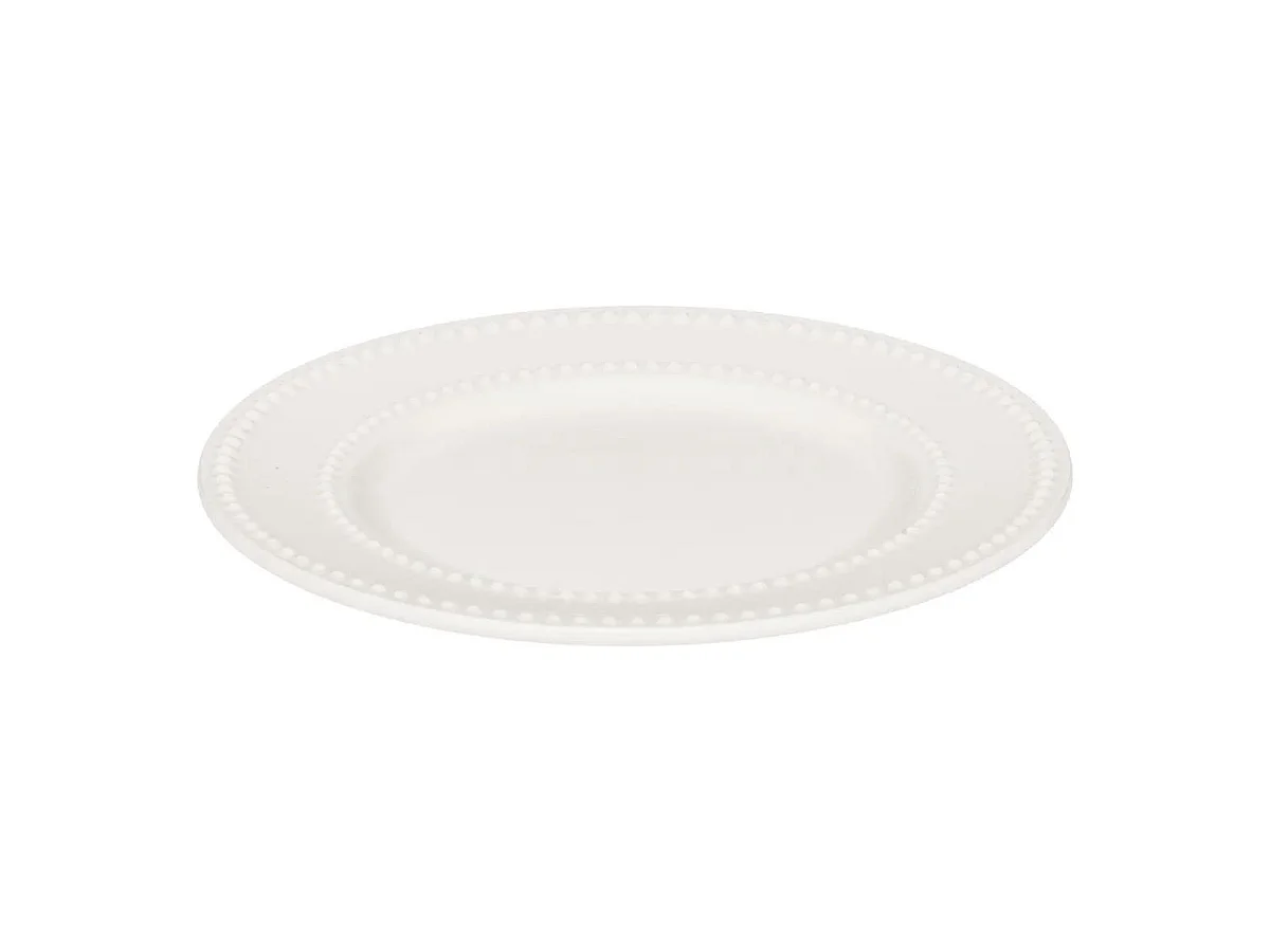 Lot de 6 Assiettes à Dessert "Perle" 19cm Blanc