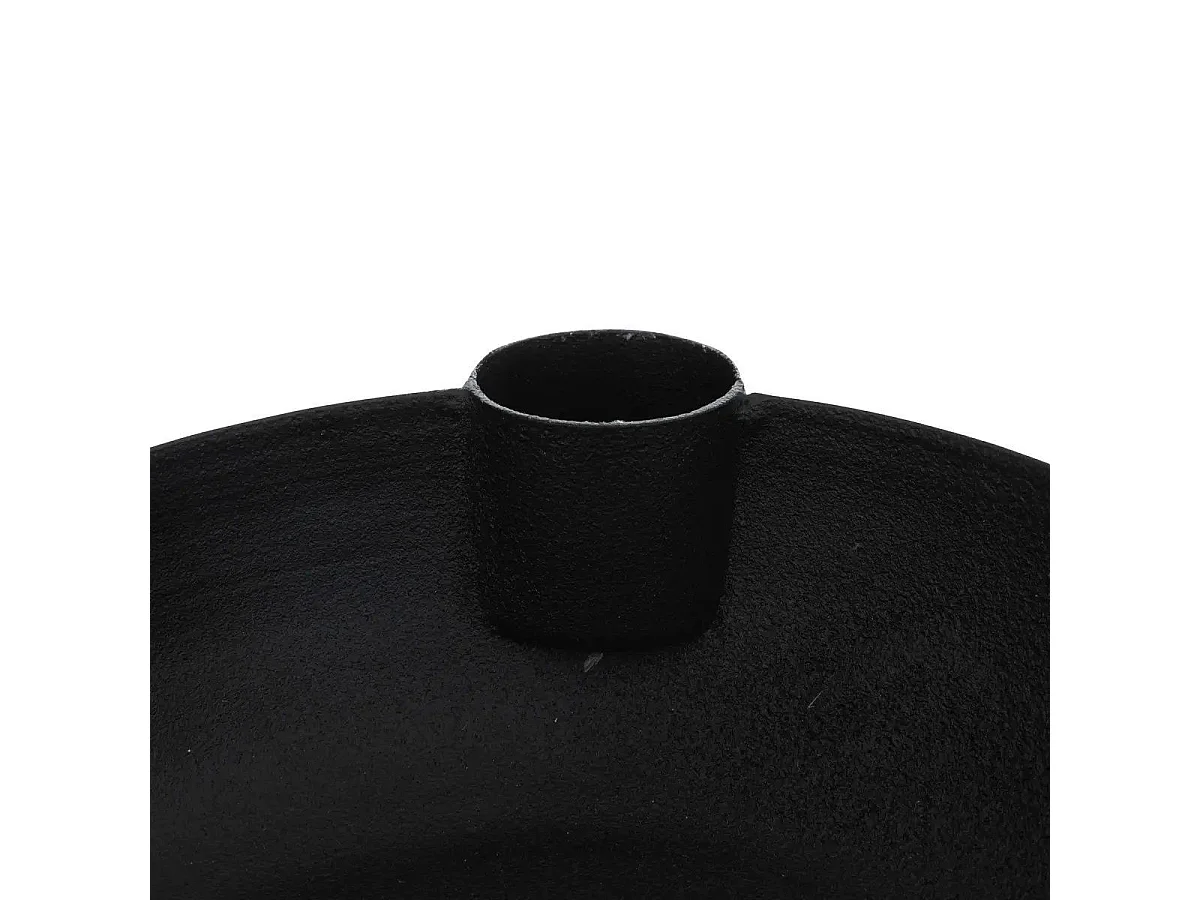 Bougeoir 3 Bougies en Métal "Jiling" 14cm Noir