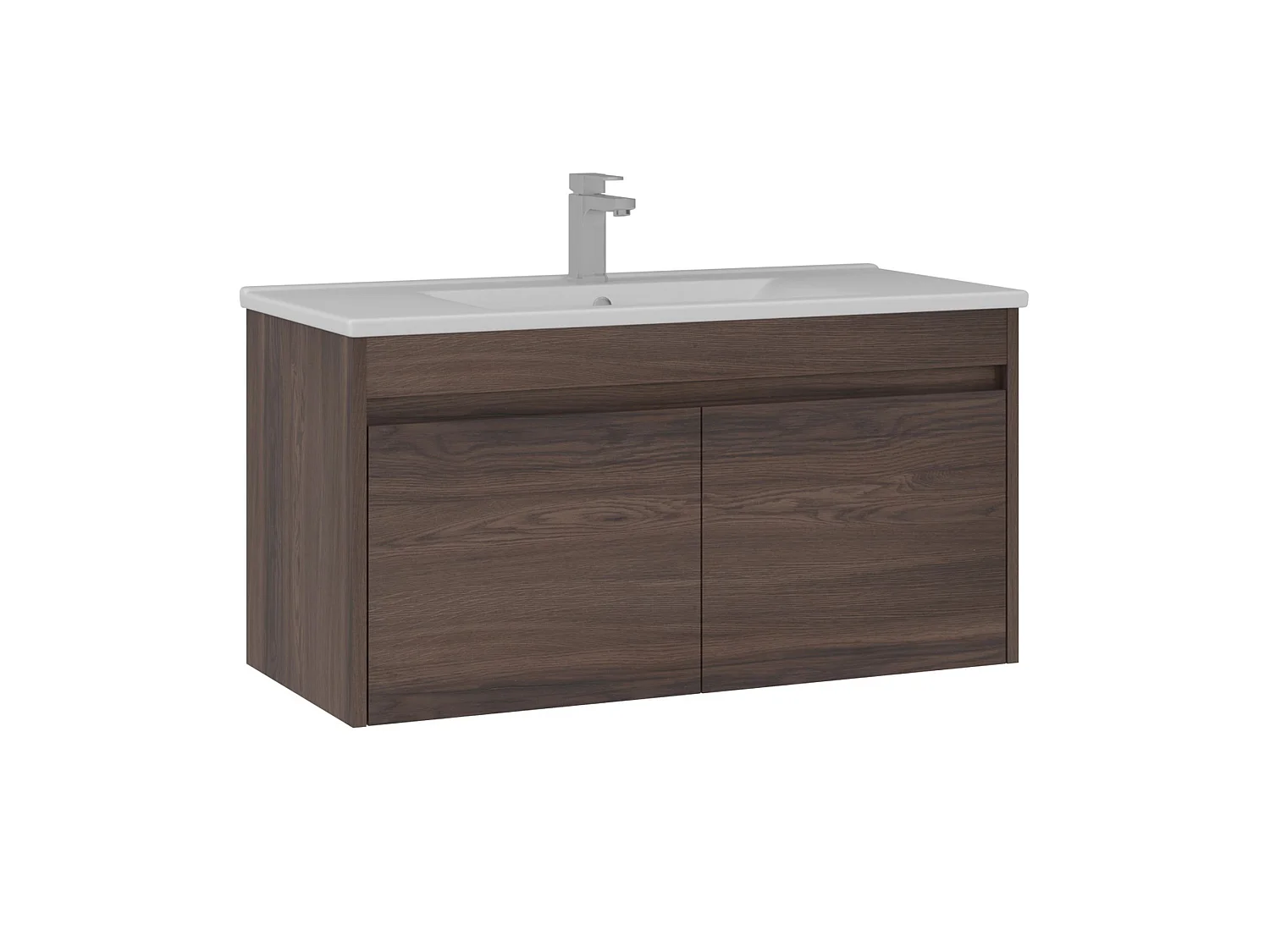 Waschtischunterschrank "Side 100 v3" – 100 x 45 x 52 cm – Dark Walnut