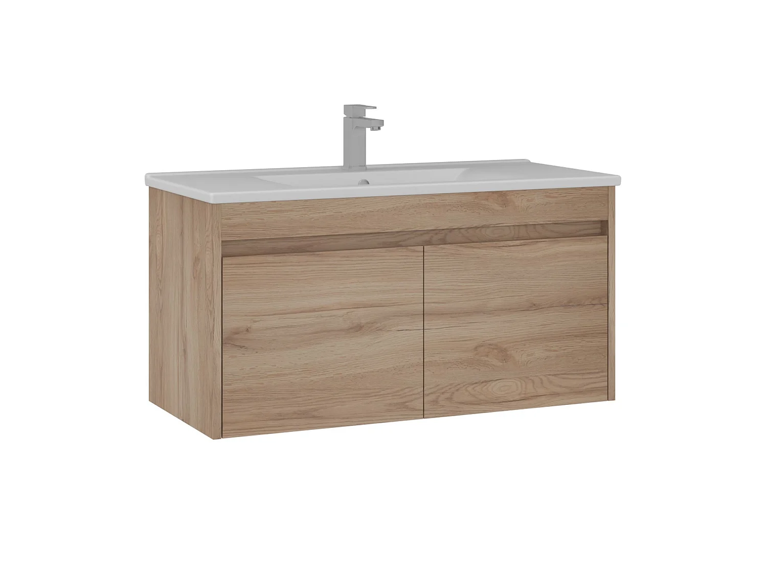 Waschtischunterschrank "Side 100 v3" – 100 x 45 x 52 cm – Eiche