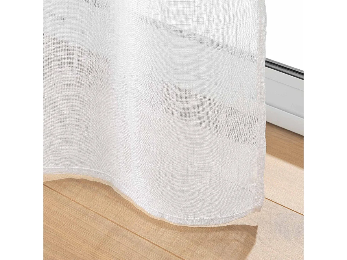 Voilage Passe-Tringle "Haltona" 90x200cm Blanc