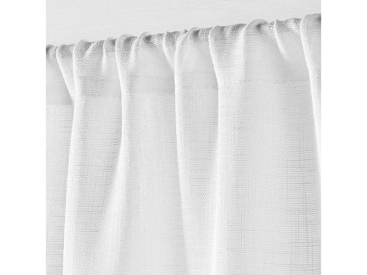 Voilage Passe-Tringle "Haltona" 90x200cm Blanc