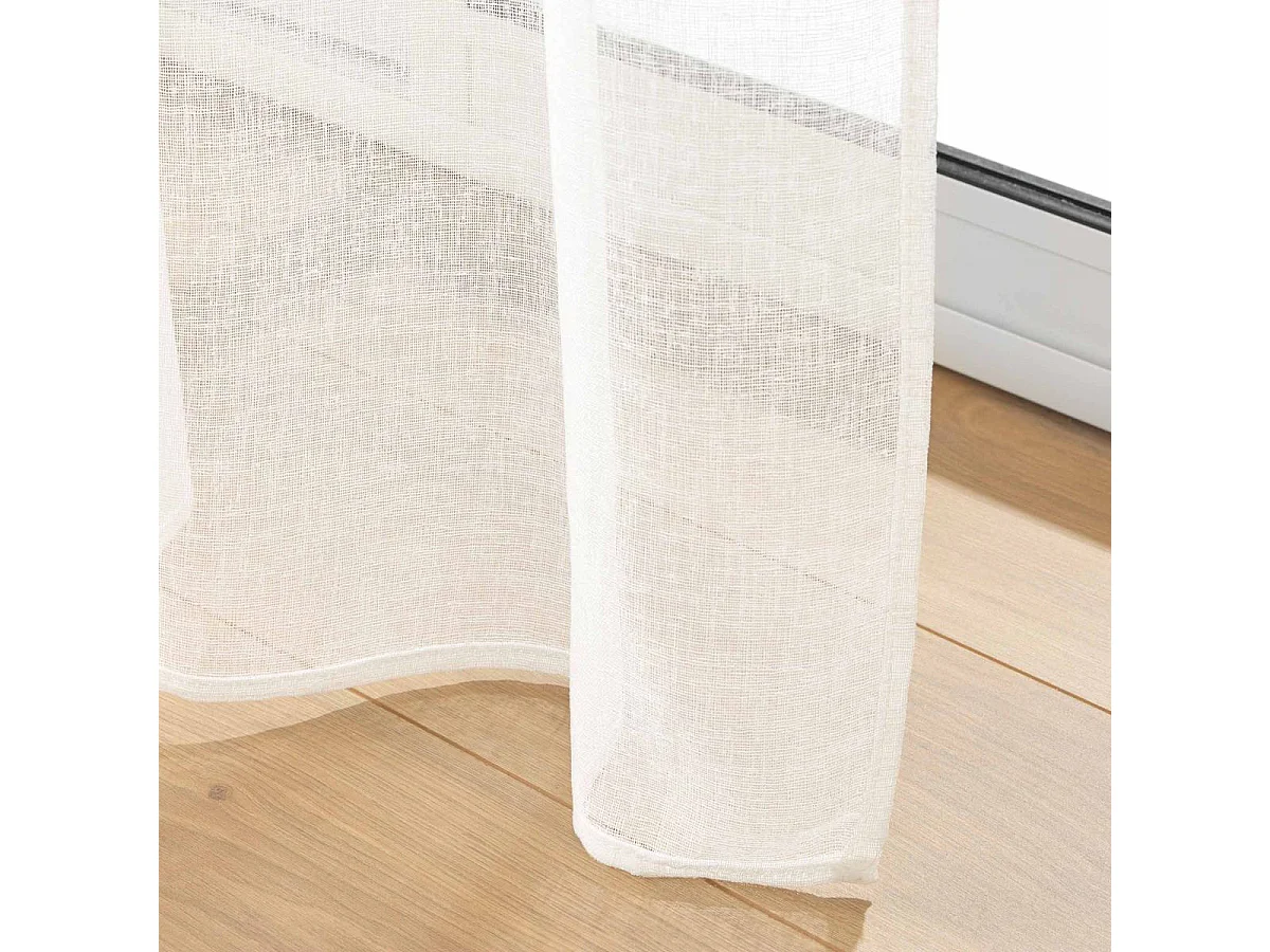 Voilage Passe-Tringle "Carlin" 90x200cm Naturel